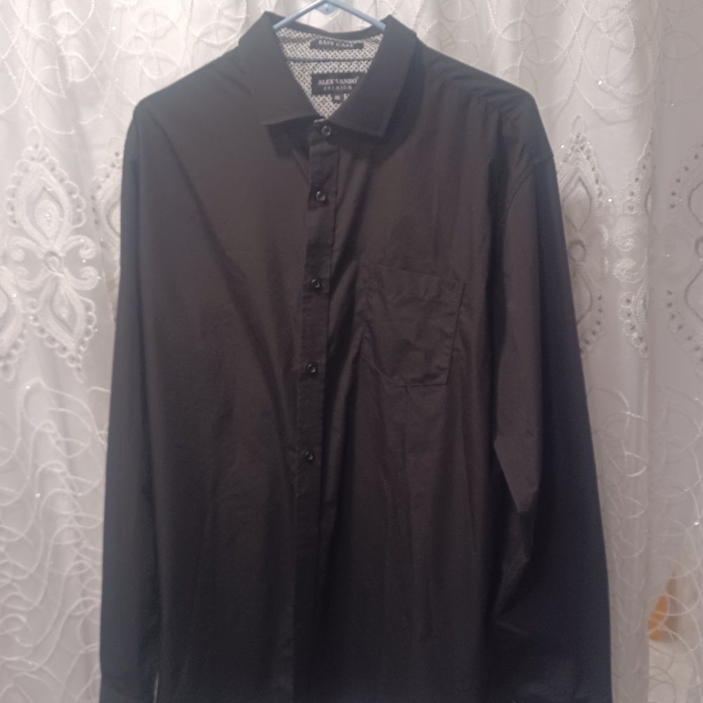 Classic Black Men's Dress Shirt